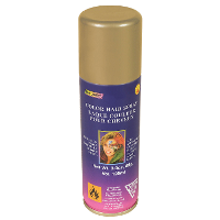 Haarverf/haarspray   goud   spuitbus   125 ml   Carnaval