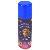 Haarverf/haarspray   neon blauw   spuitbus   125 ml   Carnaval   waterbasis
