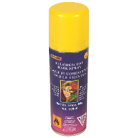 Haarverf/haarspray   neon geel   spuitbus   125 ml   Carnaval   waterbasis