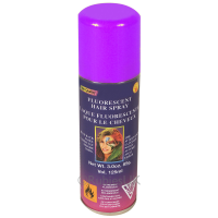 Haarverf/haarspray   neon paars   spuitbus   125 ml   Carnaval