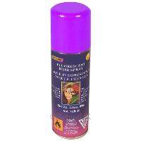 Haarverf/haarspray   neon paars   spuitbus   125 ml   Carnaval   waterbasis