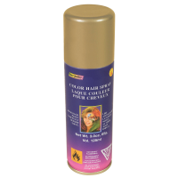 Halloween   Haarverf/haarspray   goud   spuitbus   125 ml   Carnaval