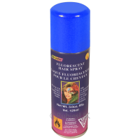 Halloween   Haarverf/haarspray   neon blauw   spuitbus   125 ml   Carnaval