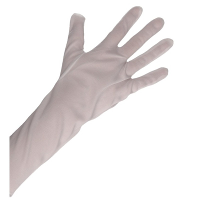 Verkleed handschoenen voor dames   wit   one size   lang model