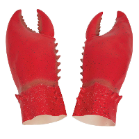 Verkleed speelgoed Lobster/kreeft scharen handschoenen   33 cm   Carnaval