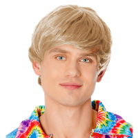 Verkleedpruik voor heren   blond   Seventies/popster/sixties/surfboy   Carnaval   kort haar