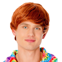 Verkleedpruik voor heren   rood   Seventies/popster/sixties/surfboy   Carnaval   kort haar