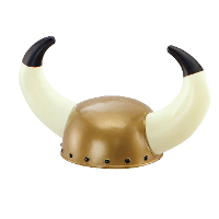 Viking verkleed helm   goud/wit   kunststof   voor kinderen