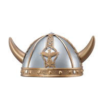 Viking verkleed helm   grijs/goud   kunststof   voor kinderen
