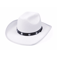 Rubies Witte cowboy hoed met studs   Carnaval verkleed hoeden   Western   volwassenen
