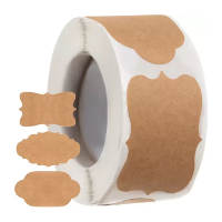 Ruhhy labelstickers   lichtbruin   300 stuks   cadeaulabels   cadeau etiketten