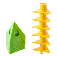 12 Stuks 6 delige PVC driehoekige verfsteunen voor houtbewerking, dual use ontwerp, compact en draagbaar, essentieel ger