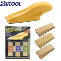 13PCS Sanding Kits Polish Wood and Metal with Ease Self Adhesive Sandpaper Backing Hand Sanding Block