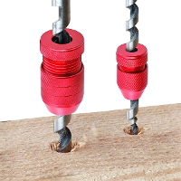2PCS Premium Aluminium Boorstop Set Verstelbare Binnendiameter, Dieptecontrole voor Precies Boren