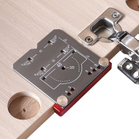 35Mm Aluminium Scharnier Jig Timmerwerk Tool voor Verborgen Scharnieren Boor Gids Locator Houtbewerking Kastdeur Install