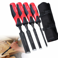 4 Delige houtbeitelset Comfortabel handvat Houtsnijden beitels voor houtbewerking gereedschap met hamereinde