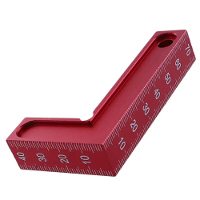 RUITOOL 75x45mm Vierkante 90 gradenhaakhoek L hoekhaak Aluminiumlegering Houtbewerkingskrabber