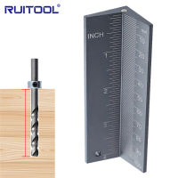 RUITOOL Aluminiumlegering Boorbit Diepte Stop Kraag Locatiehulpmiddel Houtbewerking Gauge met Magnetische Strip voor het