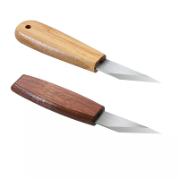 RUITOOL Handgemaakt Precisie Houtsnijmes CRV Blade Scherpe Punt Walnoothouten Handvat Bamboehouten Houtbewerking Beeldho