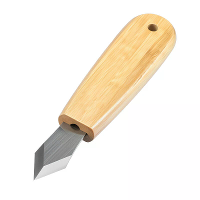 Hout snijden mes CR V staalblad 60° hoek 154 mm totale lengte ergonomische houten handgreep houtbewerking gereedschap