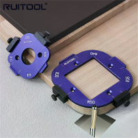 Houtbewerking Hoekjig Metaal Router Sjabloon Gids Snelle Radi Positiebepaling voor Houtbewerking DIY Frame en Tafelrand