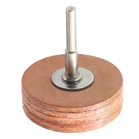 Leren Polijstwiel 60 mm Diameter 5 mm Schacht Jade Edelsteen Agaat Polijsten en Wassen Gele Koeienhuid Leer
