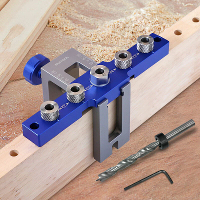 RUITOOL Metrische Imperiale Dowelgatsjig Kits Boorgids Locator Kast Hardware Jig met 6mm 8mm 10mm 1/4