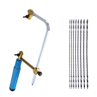 Mini Handzaag U Type Frame Verstelbare Ambachtelijke Gereedschappen 8 stuks Spiral Blades Perfect voor Doe het zelf proj