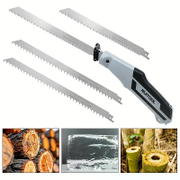 Multi blad handzaag ergonomische handgreep roestvrijstalen bladen voor het zagen van hout, bamboe, ijs en bevroren bot.