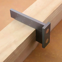 Precisie L vormige Liniaal Aluminium Legering 90 Graad Hoek Vierkant Metric/Imperiaal Magnetische Basis Timmerman Techni