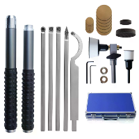 RUITOOL Professionele Carbide Houtdraai Gereedschappen Set 5 Tips Komschuurmachine 50 Schuurdiscs Verlengde Handvat CNC