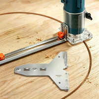 RUITOOL Router Cirkel Snijshijl Trimmer Gidsrail Uitvouwbaar tot 831 mm Roestvrijstalen Pully Slaghuis Voor Houtbewerkin