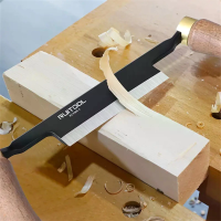 RUITOOL Tekenmes Hoog Koolstof Staal Lemmet Rechte Schaafmes Houten Handvat Houtbewerking Schors Gereedschap voor Houtbl