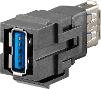 Rutenbeck KMK USB 3.0 Rw 17010650 USB Keystone A 3.0 Adapter, Koppeling, dubbel 1 stuk(s)