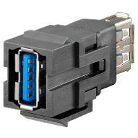 Rutenbeck KMK USB 3.0 Sw 17010660 USB Keystone A 3.0 Adapter, Koppeling, dubbel 1 stuk(s)