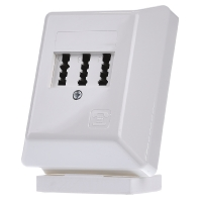 Rutenbeck TAE 2x6/6NFF Ap rw Stekkerdoos Opbouw (op muur) 2 poorten Wit