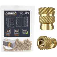 Ruthex Schroefdraadinzet Geschikt voor: ABS geschikte apparaten, PLA geschikte apparaten RX M3x5.7 GE M3x57 001