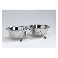 RVS voederstandaard voor de kat of pup 21 cm