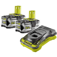 Ryobi 2x 5,0Ah Lithium+ accu's en lader set