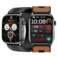 S101 2,06 inch AMOLED ECG Luchtondersteuningsballon Nauwkeurige Bloeddruk Micro Check NFC Functie Spraakuitzending Bluet