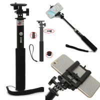 S168 3 In1 Selfie Stick Monopod Extendable Telescopic For Gopro Xiaomi Yi Sj4000 Sj5000 Smartphone