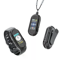 S36 Professionele draagbare voice recorder 3 in 1 ontwerp als polsband, rugclip of hanger met DSP ruisonderdrukking, OTG