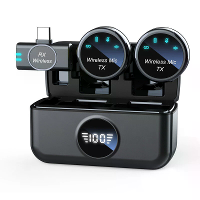 S5 Draadloze Microfoon Magnetische Lavaliermicrofoon met Oplaadcase 2.4G DSP Ruisonderdrukkende Microfoon 24U Batterij T