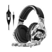 Sades Sa 810 Camouflage 3.5Mm Stereo Sound Gaming Headset Over Ear Noise Isolation With Microphone