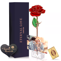 SAFETYON 24K Gouden Rozenbloemen Voor Trouwdecoratie Valentijnsdag Creatief Geschenk