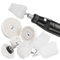 VEILIGHEID Polijstschijf voor Boor 7 Pack, Polijstschijf Kit voor Boor Polijsten Mop Wiel Polijstpads voor Spruitstuk/Al