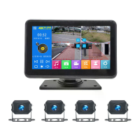 Samaeye 24V 7 inch vrachtwagen DVR systeem 4 kanalen 1080P AHD camera BSD blindspot detectie MP5 speler loopopname monit