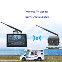 Draadloos RV achteruitrijcamera systeem 4,3 inch HD / 5 inch AHD scherm achteruitrijcamera displaymonitor voor RV auto's