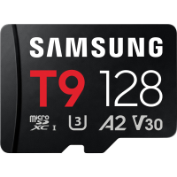 Samsung T9 microSDXC kaart Retail 128 GB UHS I U3, A2 Application Performance Class, Class 10, v30 Video Speed Class Incl. USB kaartlezer