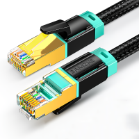SAMZHE Cat8 SSTP Ethernet kabel Netwerk Nylon Gevlochten hoge snelheid 40 Gbps 2000 MHz netwerk internetkabel